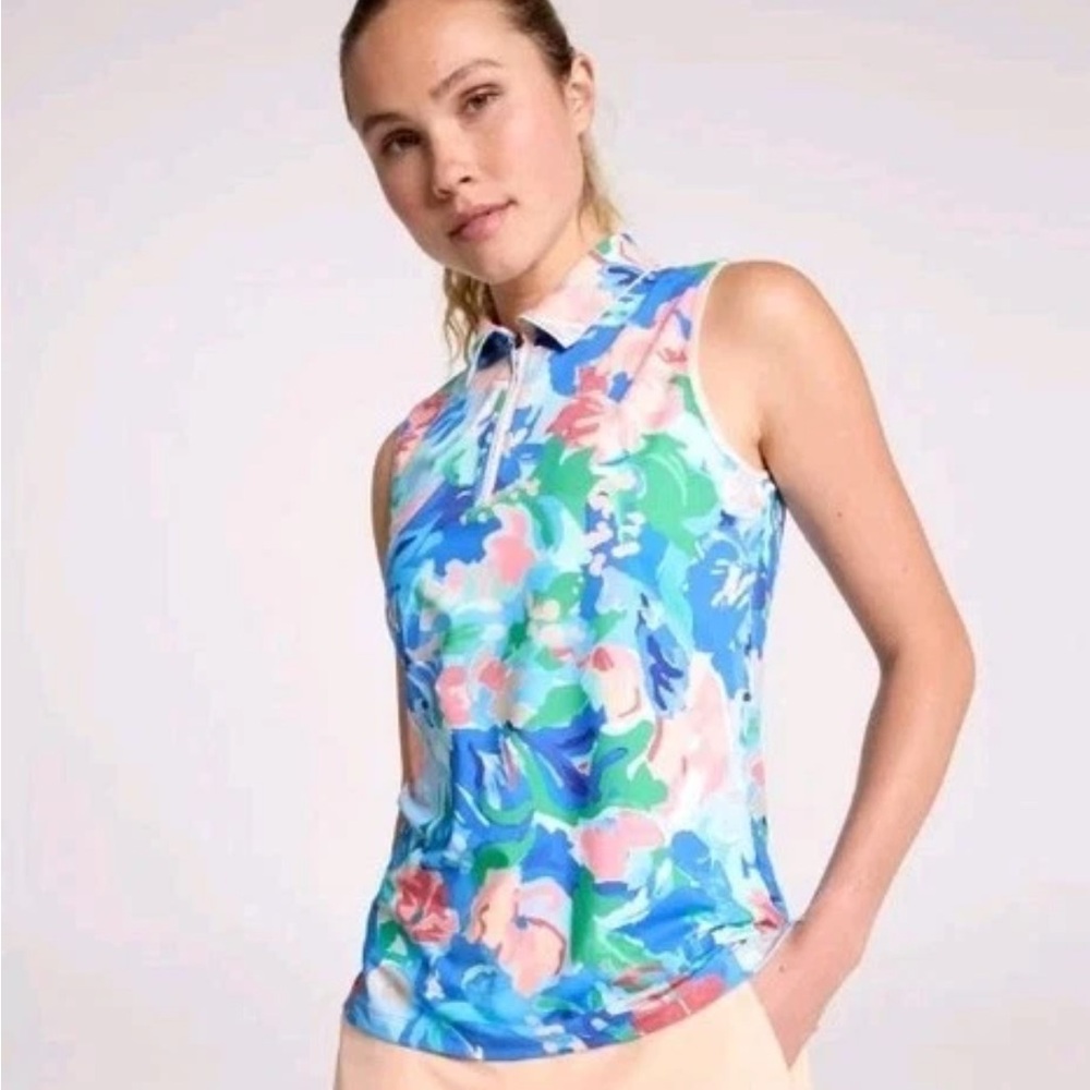 Colorful Floral Sleeveless Top and Skort Set - Picture 6 of 7